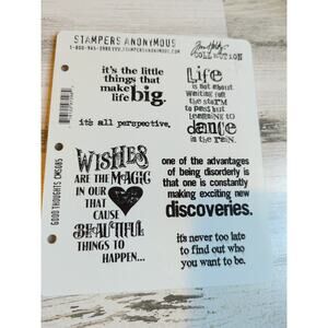 TIM HOLTZ Stampers Anonymous Good Thoughts Rubber Cling Stamps Scrapbook Cards
